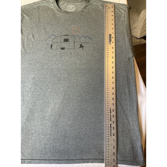 Voyager Men Shirt XX-LARGE Gray Camper Mountains Graphic Tee Short Sleeve - Picture 5 of 8